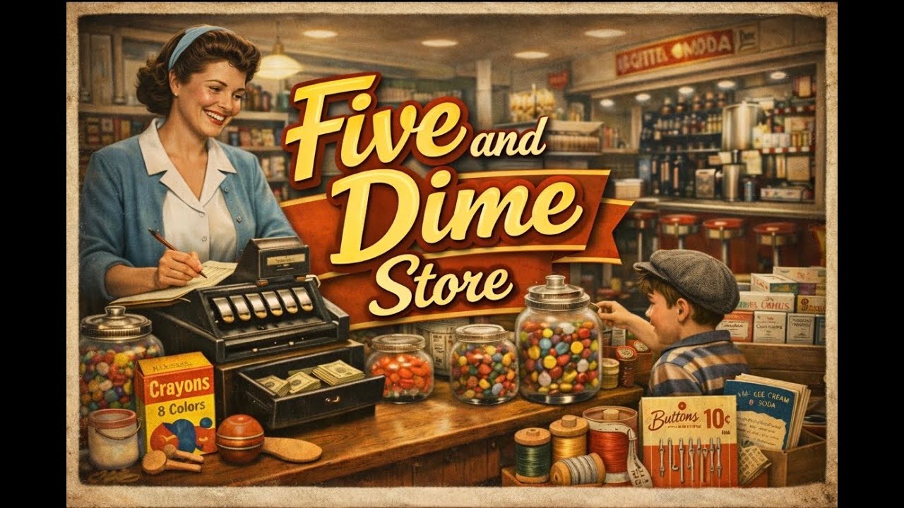Inside a 1950s Five and Dime Store Late Morning