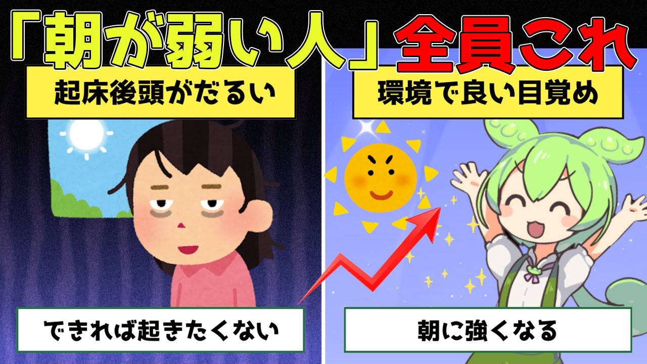 【脳科学】朝が弱いのは性格じゃない｜“部屋が起こす”仕組みを作る【ずんだもん&ゆっくり解説】