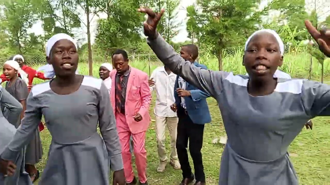 Kabisimba presenting their song during Chebunyo girls youth meeting 