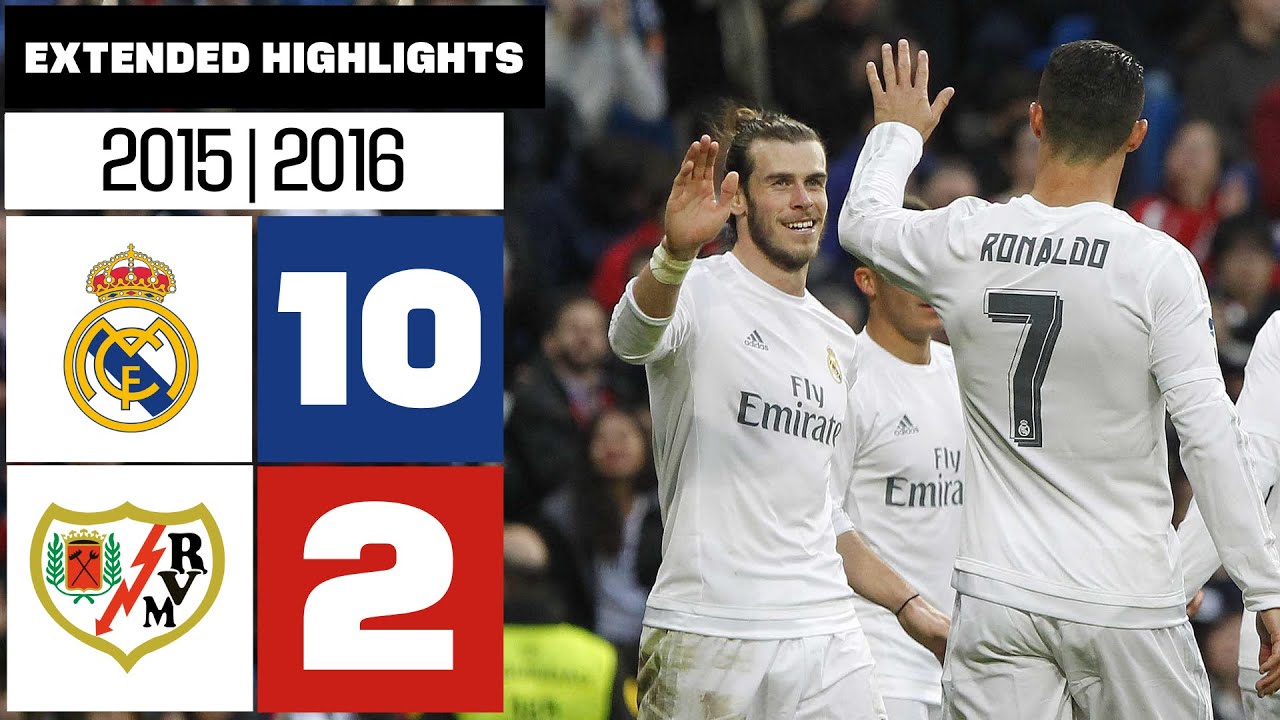 REAL MADRID 10-2 RAYO VALLECANO 2015/16 | Mejores momentos
