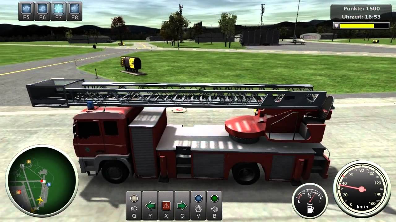 Let's Play Flughafen Feuerwehr Simulator 2013 - #019 - Nochmal mit der Drehleiter