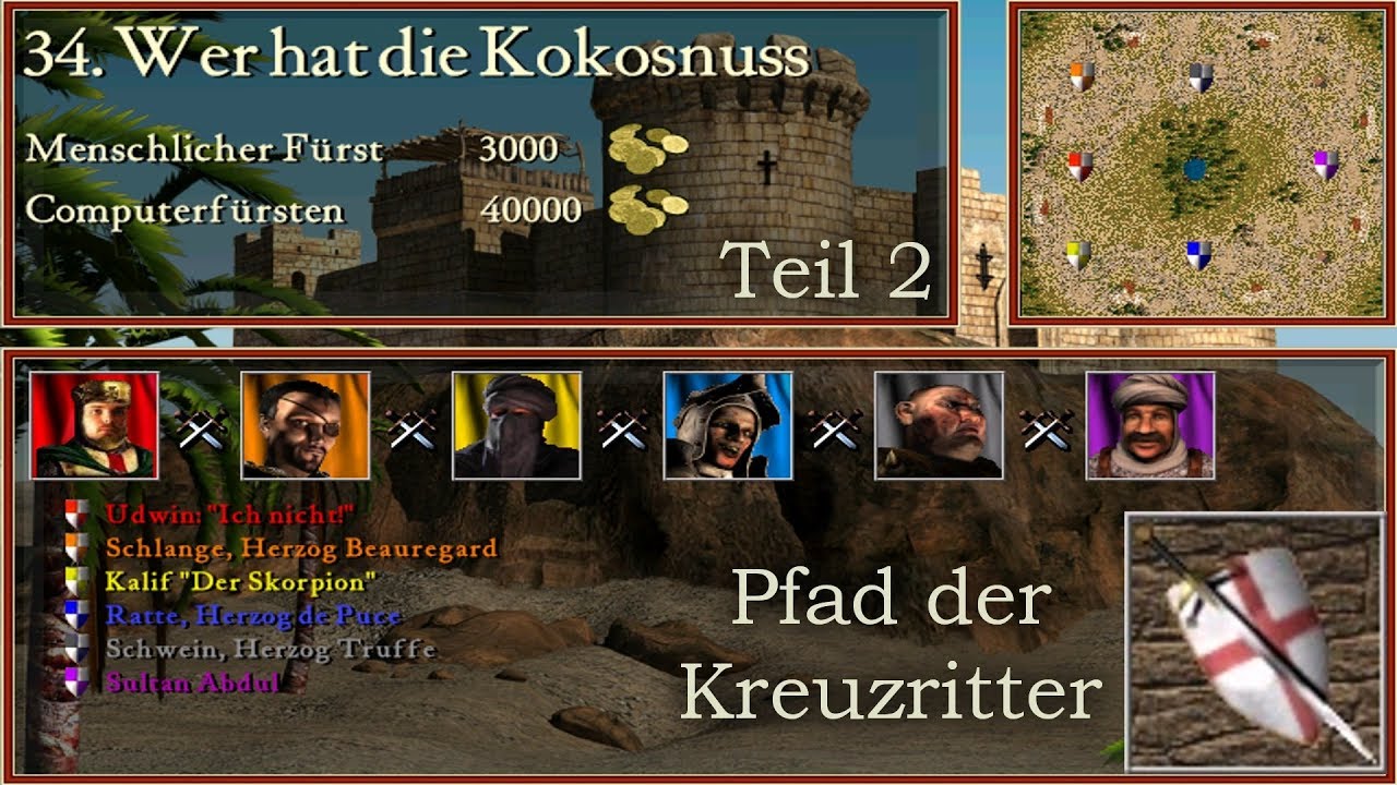M34: Wer hat die Kokosnuss? - Teil 2 - Kreuzritter - Stronghold Crusader | Let's Play (German)