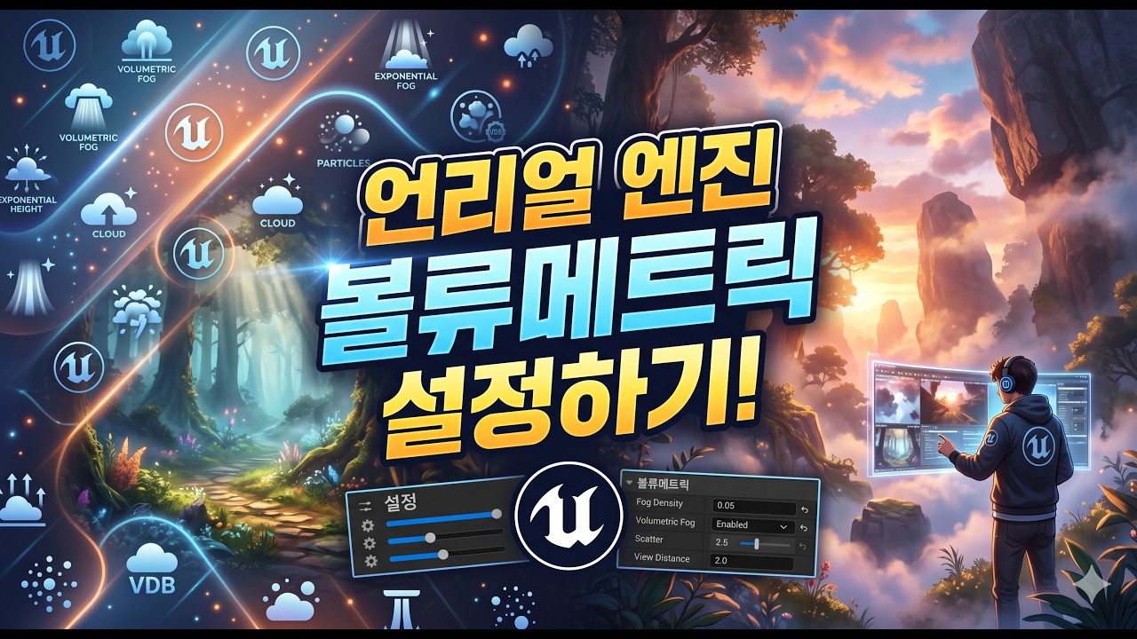 [초등학생이 언리얼엔진을?!] UE5 불류메트릭포그 세팅!