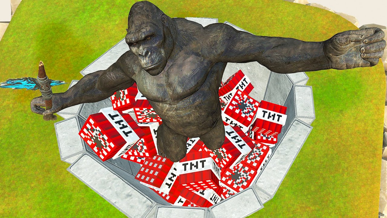 JUMP OVER PIPE FULL OF TNT - Animal Revolt Battle Simulator