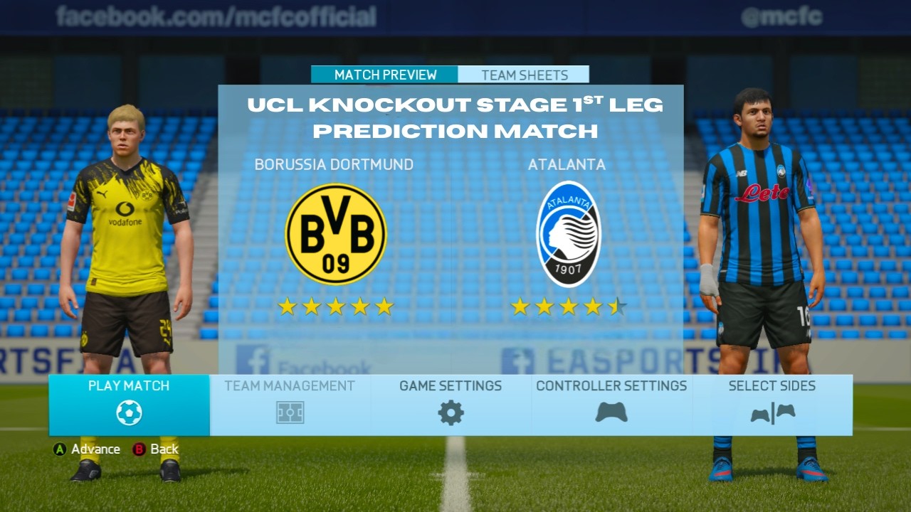 BVB VS ATALANTA - FIFA 16 INFINITY PATCH FC 26