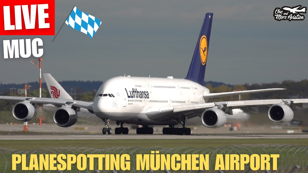 🔴Live Planespotting München Airport ☀️ MUC Südbahn Action 🛫 2. Tag Close Ups  A380 A350 26 Betrieb
