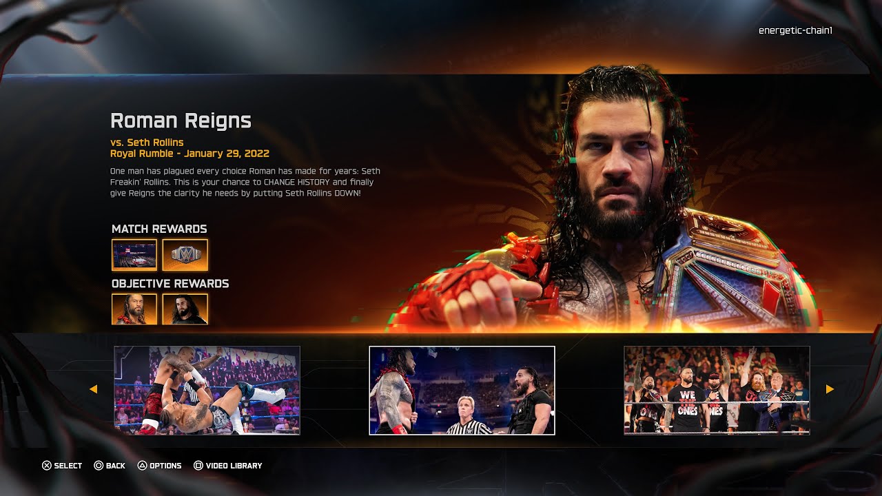 Roman Reigns vs Seth Rollins - Royal Rumble 2022 - WWE 2K25 The Bloodline Dynasty Showcase Mode