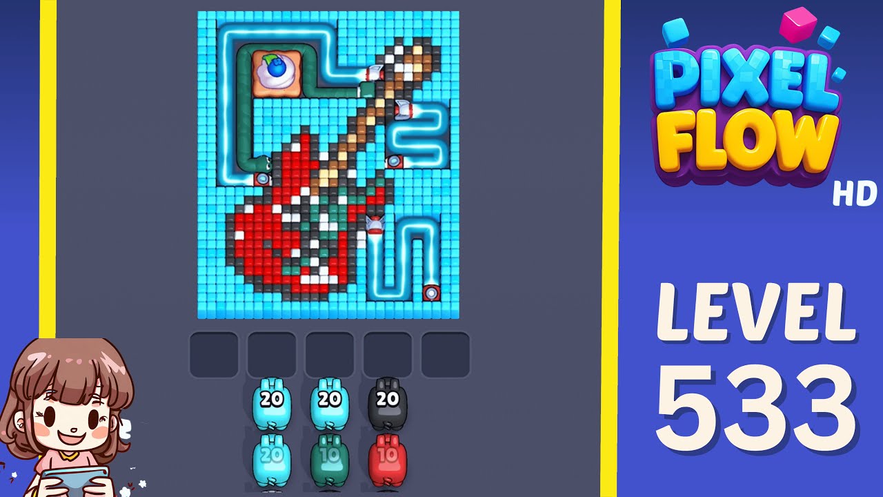Pixel Flow Level 533 Solution Walkthrough