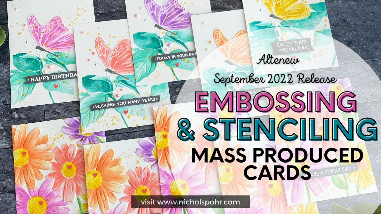 Stenciling & Embossing Florals (Altenew September 2022 Release)