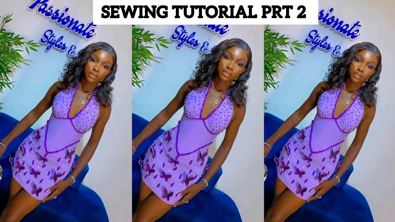 How To Sew A halter neckline with backless underbust corset /beginners friendly....