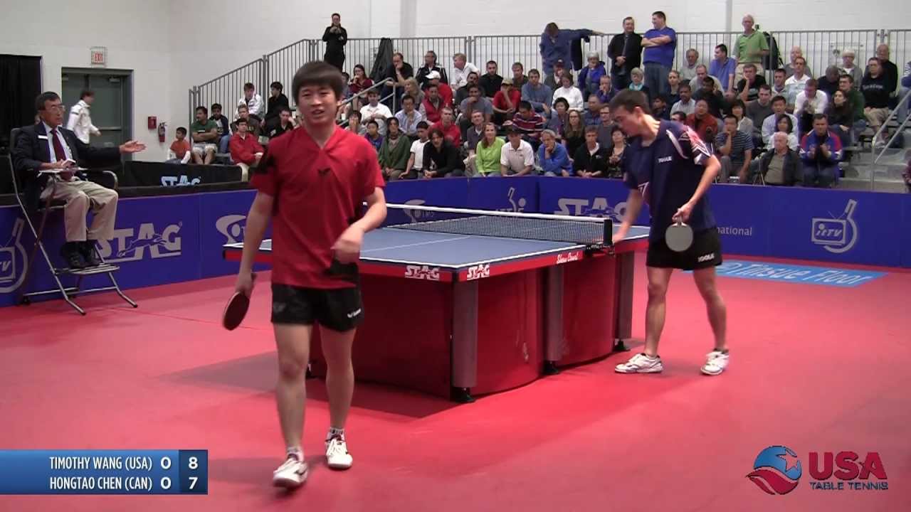 Men's Singles Event 3 Final: Timothy Wang vs. Hongtao Chen - 2012 North American Olympic Trials