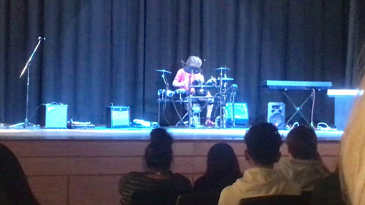 Jack Latham 16 yr Old (Lars Ulrich Metallica Battery Live Drum Cover) BC High School Talent Show SC
