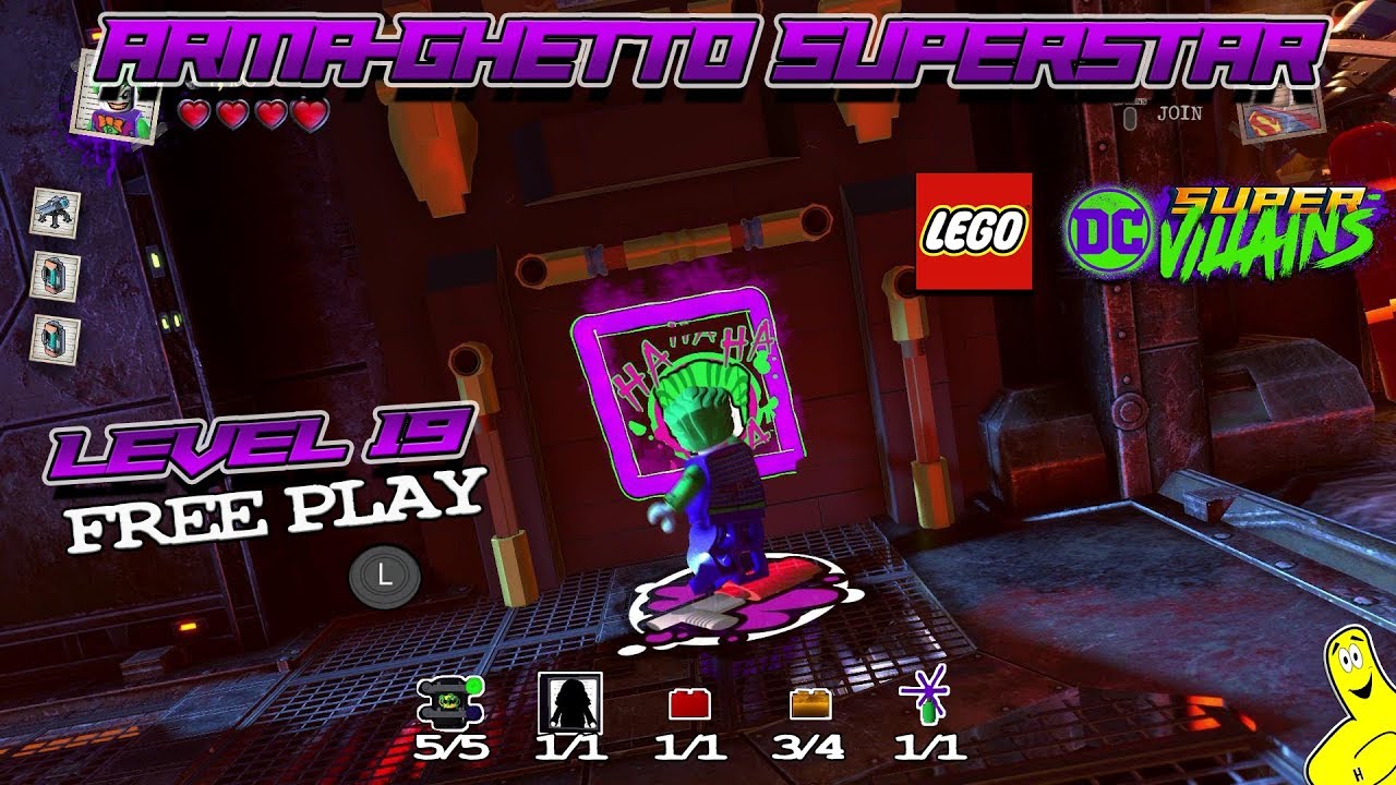Lego DC Super-Villains: Level 19 / Arma-Ghetto Superstar FREE PLAY (All Collectibles) - HTG