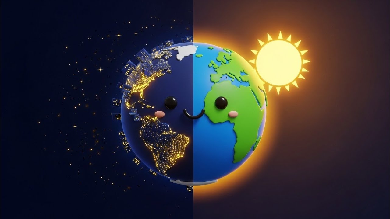 Why Does Day & Night Happen? 🌍☀️ Easy Solar System for Kids