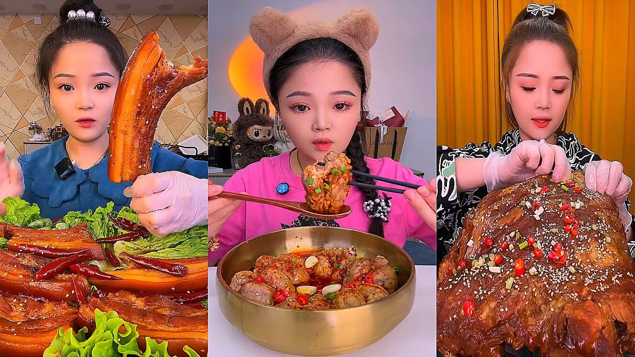 Real Mukbang :) spicy Pork Bellly Soothing Sounds While Enjoying Delicious 먹방 모음이 팅쇼 리얼 사운드 #1409