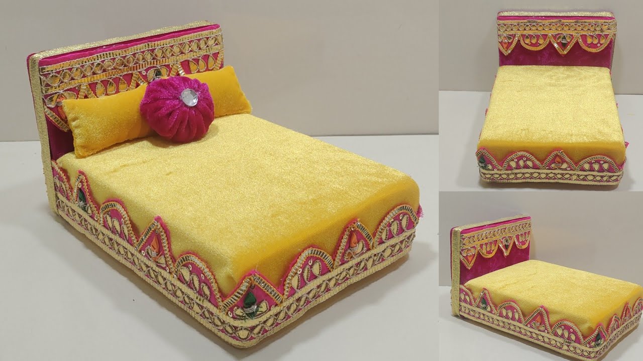 kanha ji ka bed बनाना सीखें बहुत ही आसान तरीके से #bed for ladoo gopal/thakur ji #janmashtamispecial