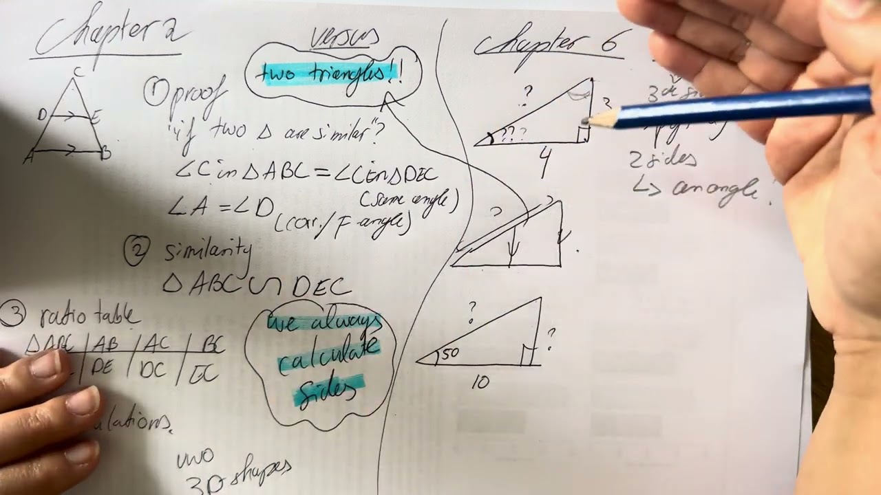 The difference between using similarities (Chapter 2) and Trigonometry (Chapter 6) part 2/2