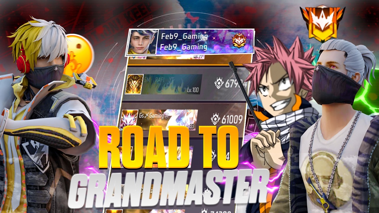 BR Rank Pushe with Feb9 Gaming 🔥 To Grandmaster Top 1 #freefire -live