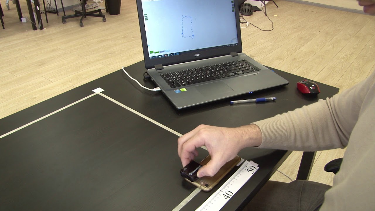 Measuring iPhone by Marvelmind Indoor "GPS".  Who else can do so?! :-)