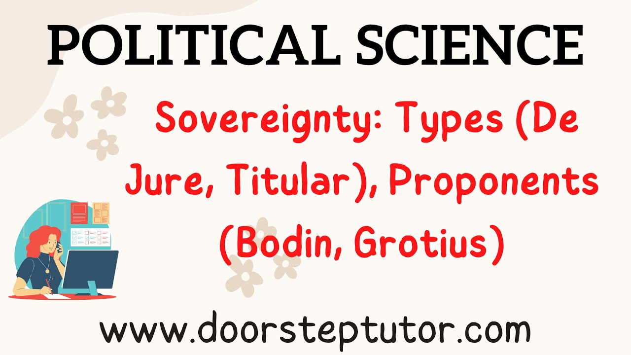 Concept of Sovereignty: Types (De Jure, Titular), Proponents (Bodin, Grotius) | Political Science