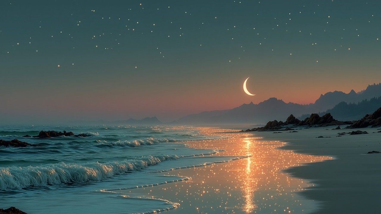 Уютная зимняя ночь 432 Гц фортепиано 🌙 Глубокий сон, волны и звезды