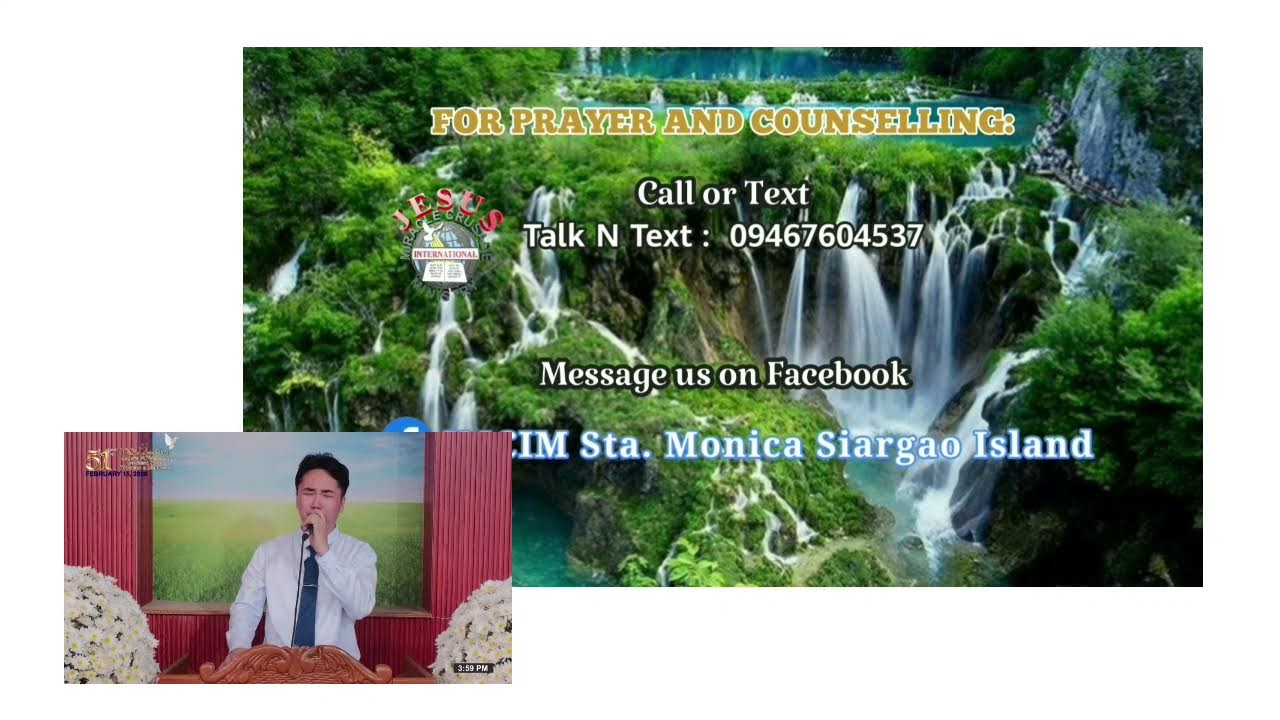 JMCIM Sta. Monica Siargao Live Streaming of SUNDAY GENERAL WORSHIP | FEBRUARY 15, 2026