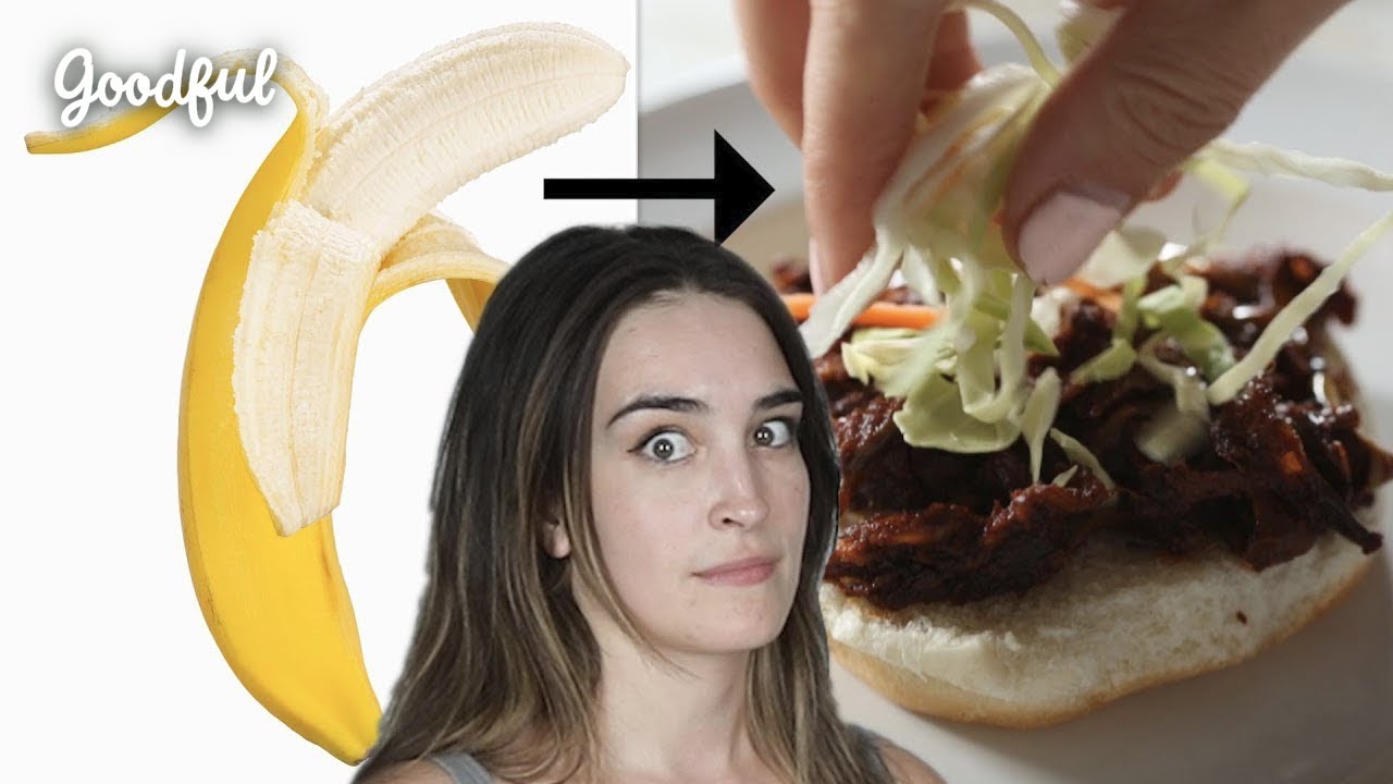 I Try Making The Vegan Banana Peel Pulled Pork Sandwich | Goodful