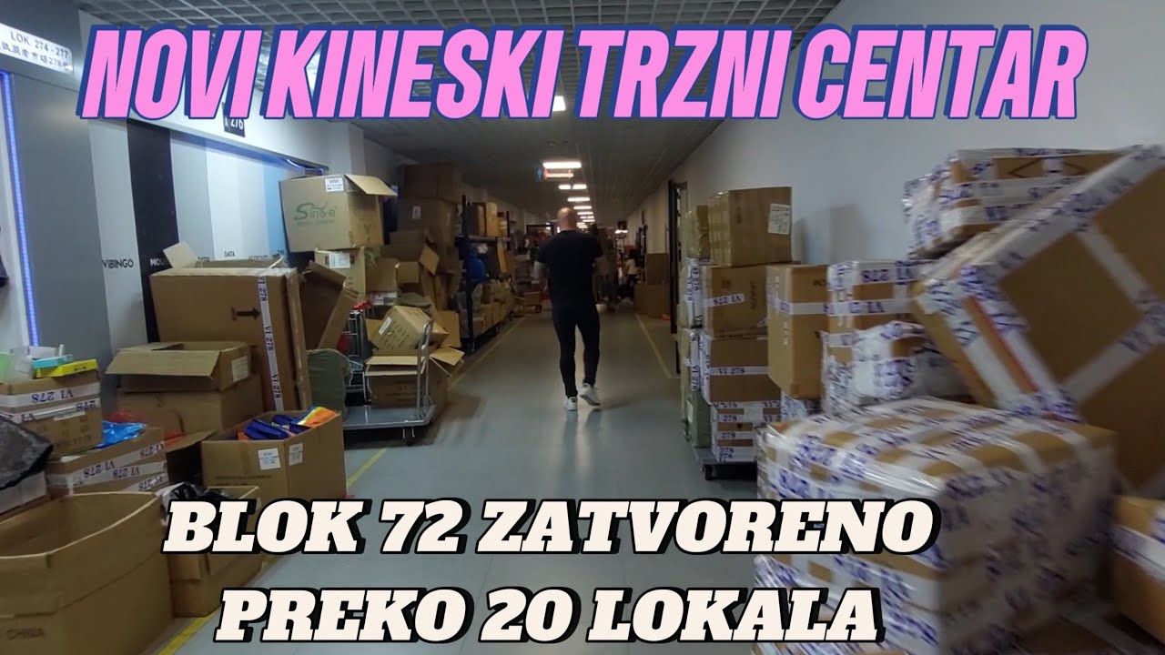 NOVI KINESKI TRZNI CENTAR BLOK 72 ZATVORENO PREKO 20 LOKALA SVI PRESLI U BLOK 70,PRESKUPI