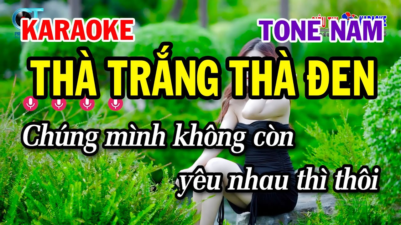 Karaoke Thà Trắng Thà Đen Tone Nam ( Bm ) Nhạc Sống Mới || Karaoke Siêu Thị