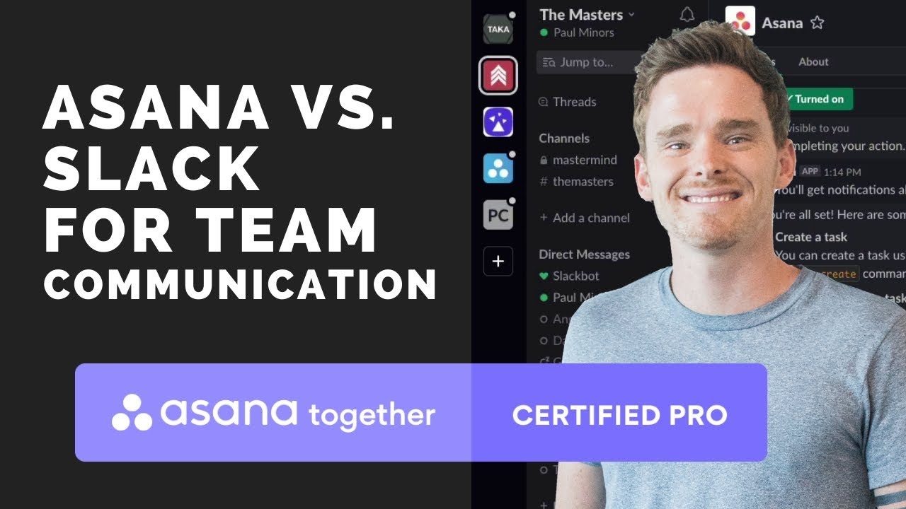 When to use Slack or Asana for team communication