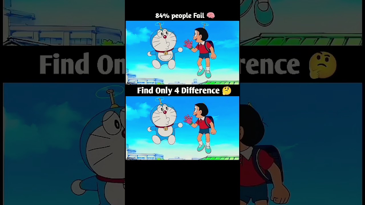 find 4difference 🧠🧠 #doreamongame #nobita #doremongta5 #doraemon #viralvideos #youtubeshorts