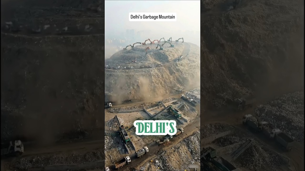 delhi's garbage mountain 😱