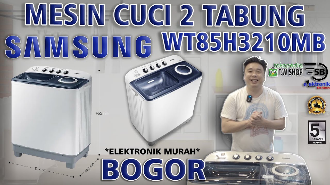 Стиральная машина SAMSUNG WT85H3210MB1 с двумя барабанами (8,5 кг) и 4 пульсаторами || Cheap Elec...