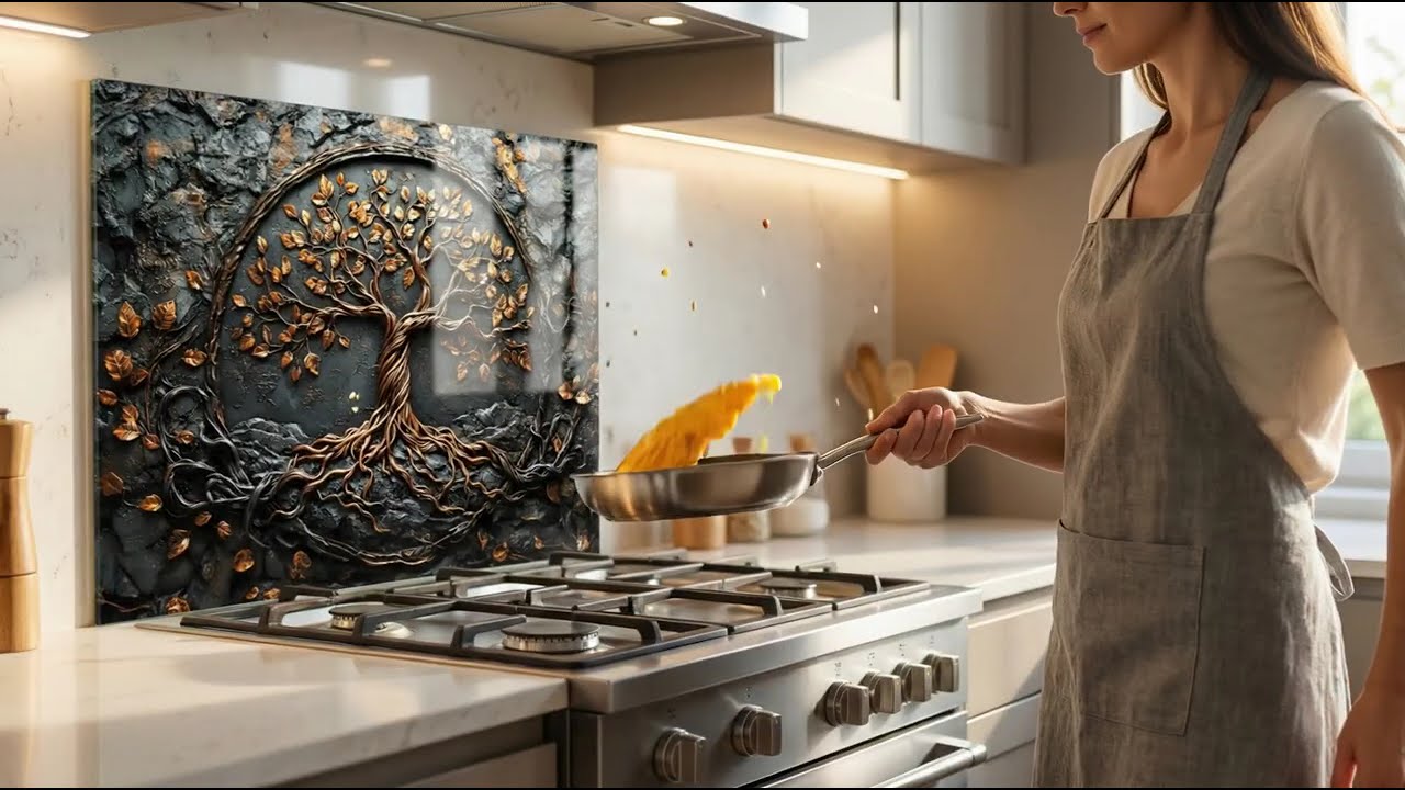 Tempered Glass Backsplash – Custom Kitchen Style | ELYESE