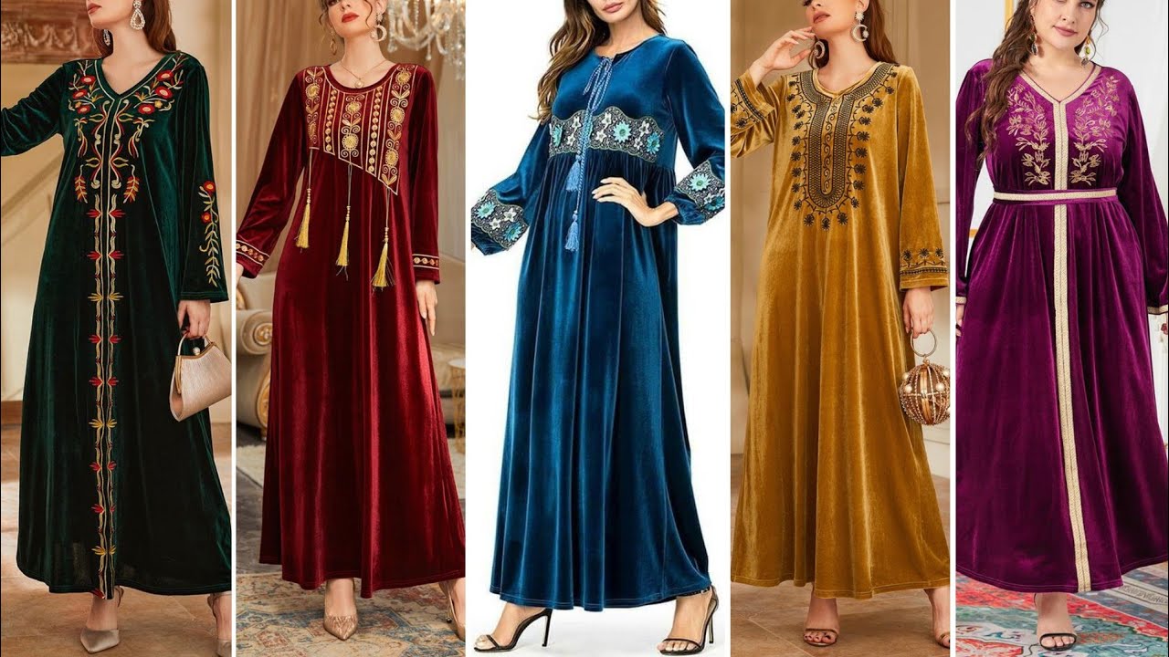 Velvet Frock Design For Woman || Velvet Dress Designs 2025.