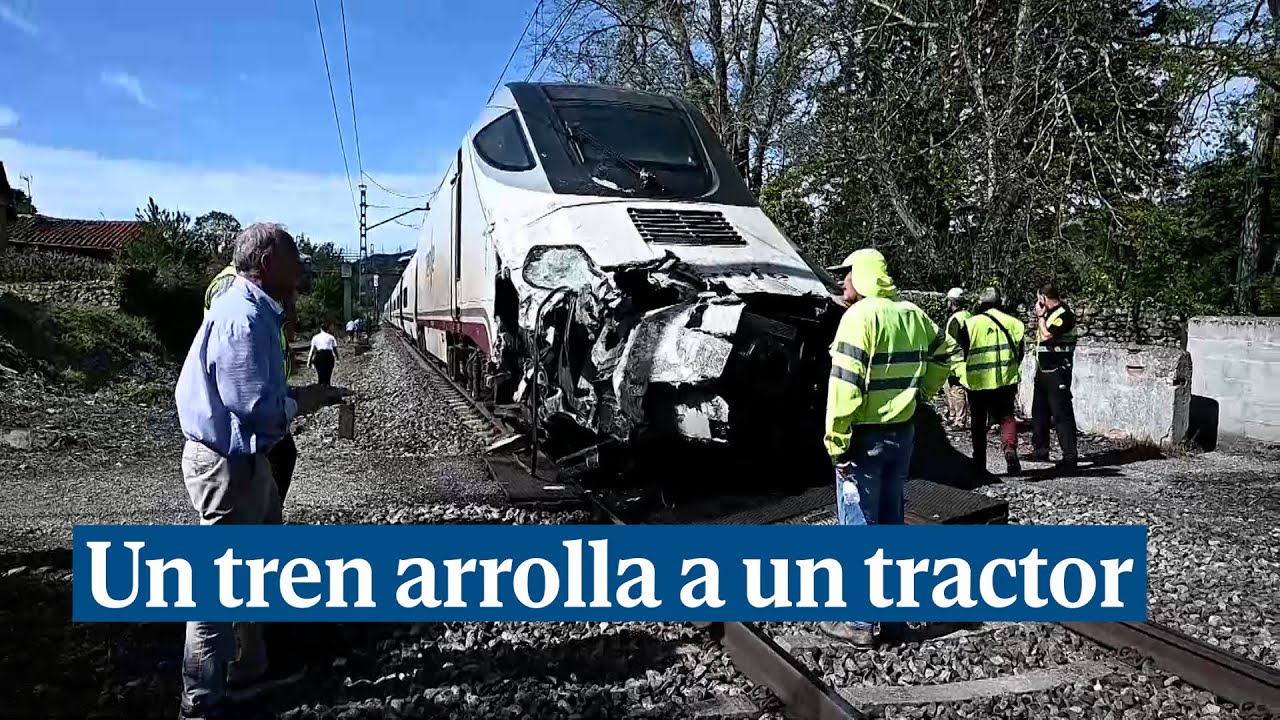 Muere el conductor de un tractor tras ser arrollado por un Alvia en un paso a nivel en Cantabria