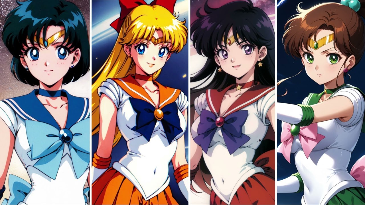 Sailor Moon - Inner Scouts (AI Mix) #ai #sailormoon  #remix #cover