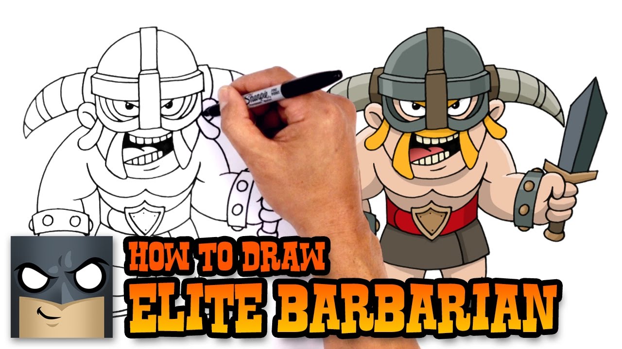 How to Draw Clash Royale | Elite Barbarian