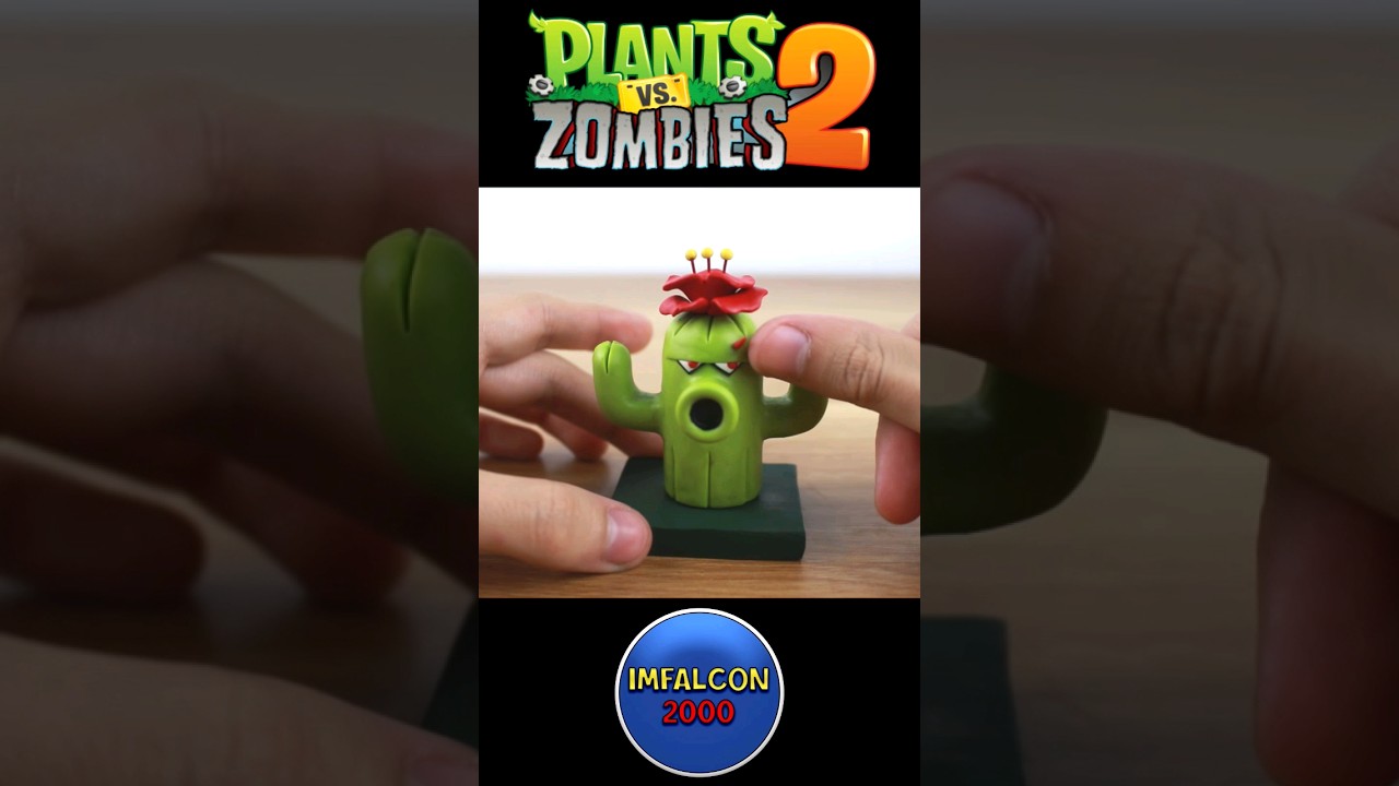 CREATING CACTUS WITH CLAY PVZ2 #clay #clayfigure #plasticine #cactus #pvz #pvz2 #plantsvszombies