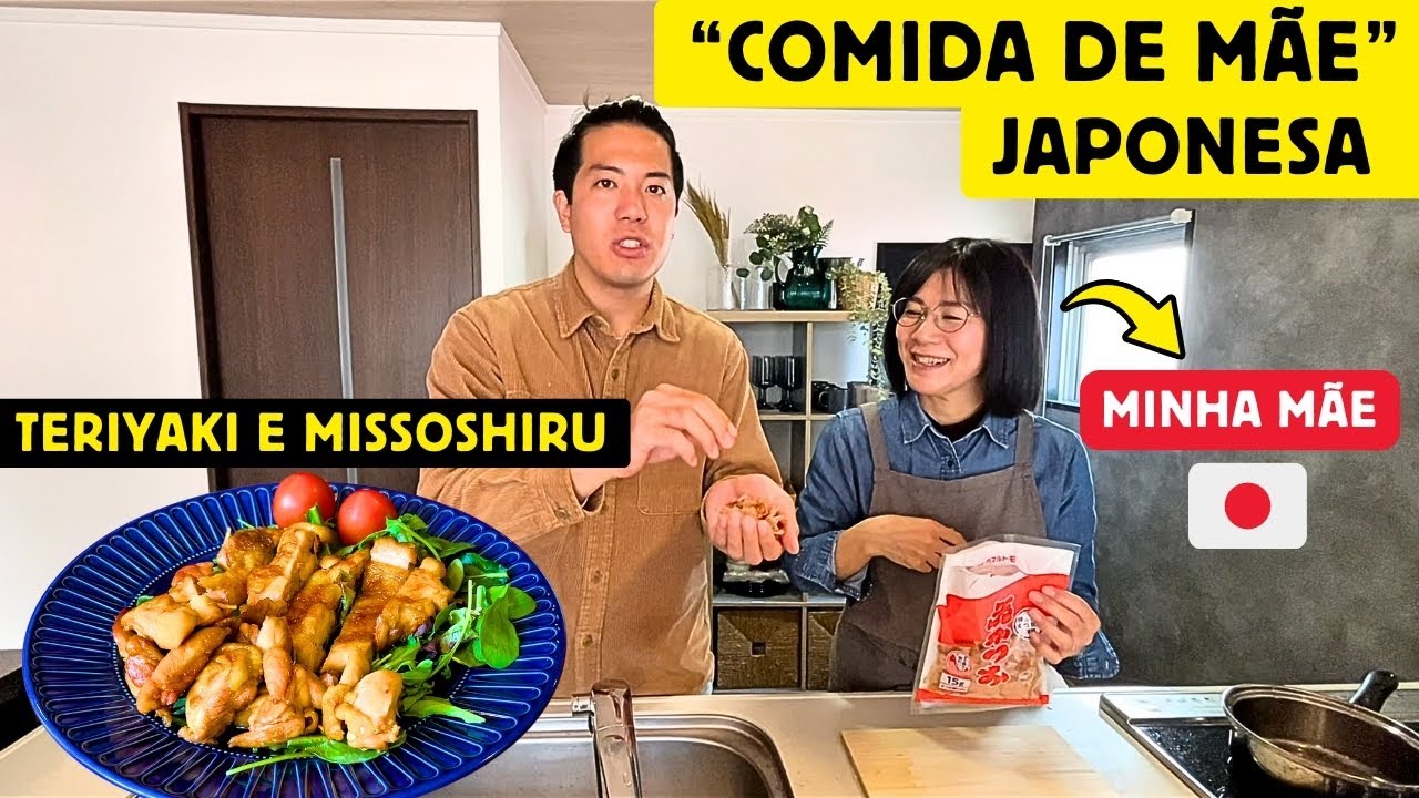 Minha mãe japonesa ensinando comida caseira japonesa. Teriyaki e missoshiru