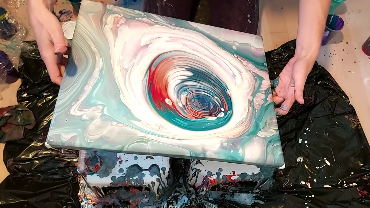 She's Gone MAD - INTENSE Satin Enamel Reaction - Fun Fluid Painting