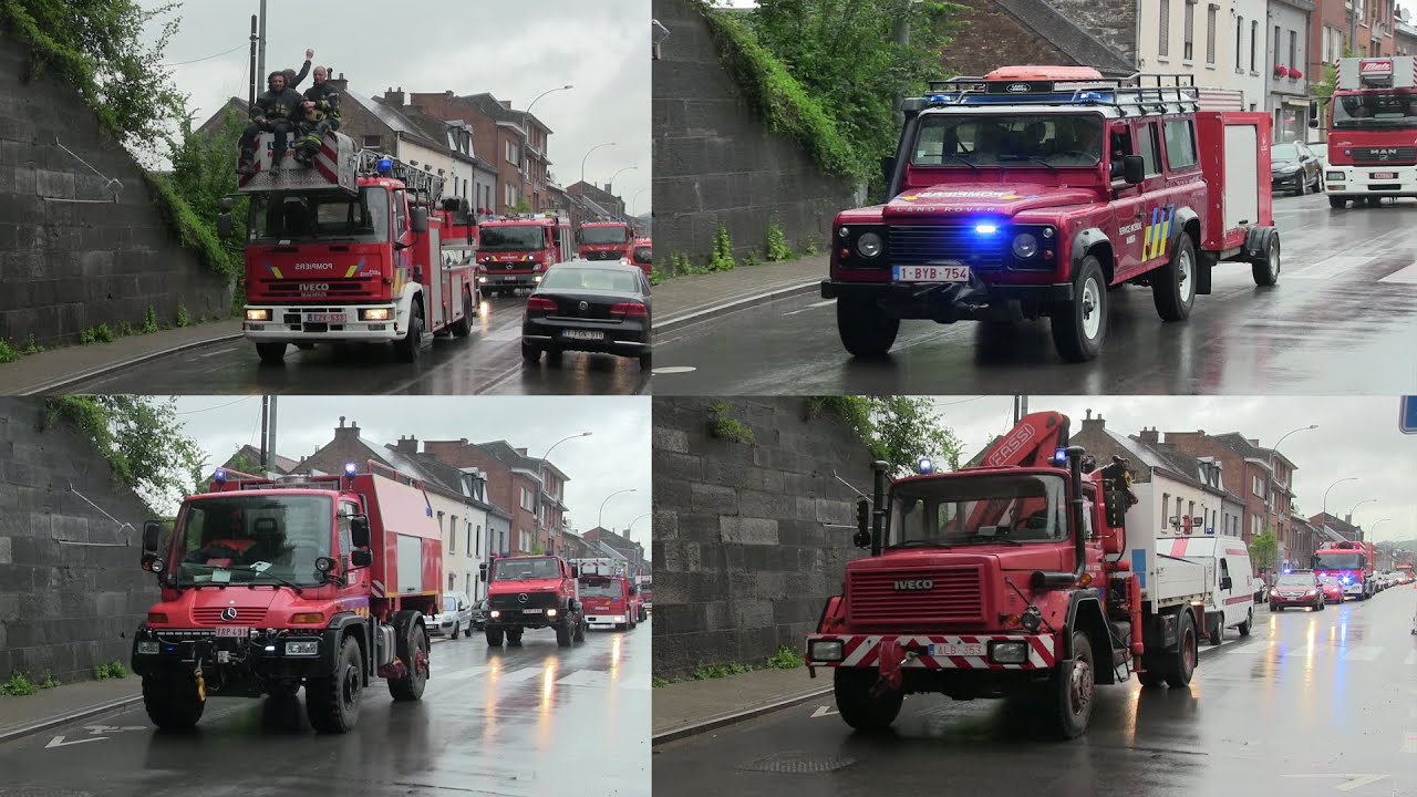 Déménagement Pompiers Namur direction nouvelle caserne à Jambes