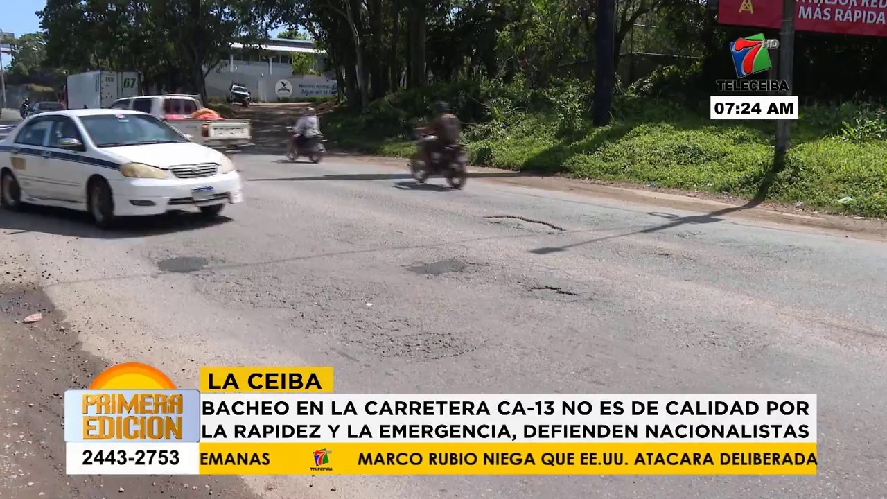 Bacheo en la carretera CA-13 no es de calidad por la rapidez y emergencia, defienden nacionalistas