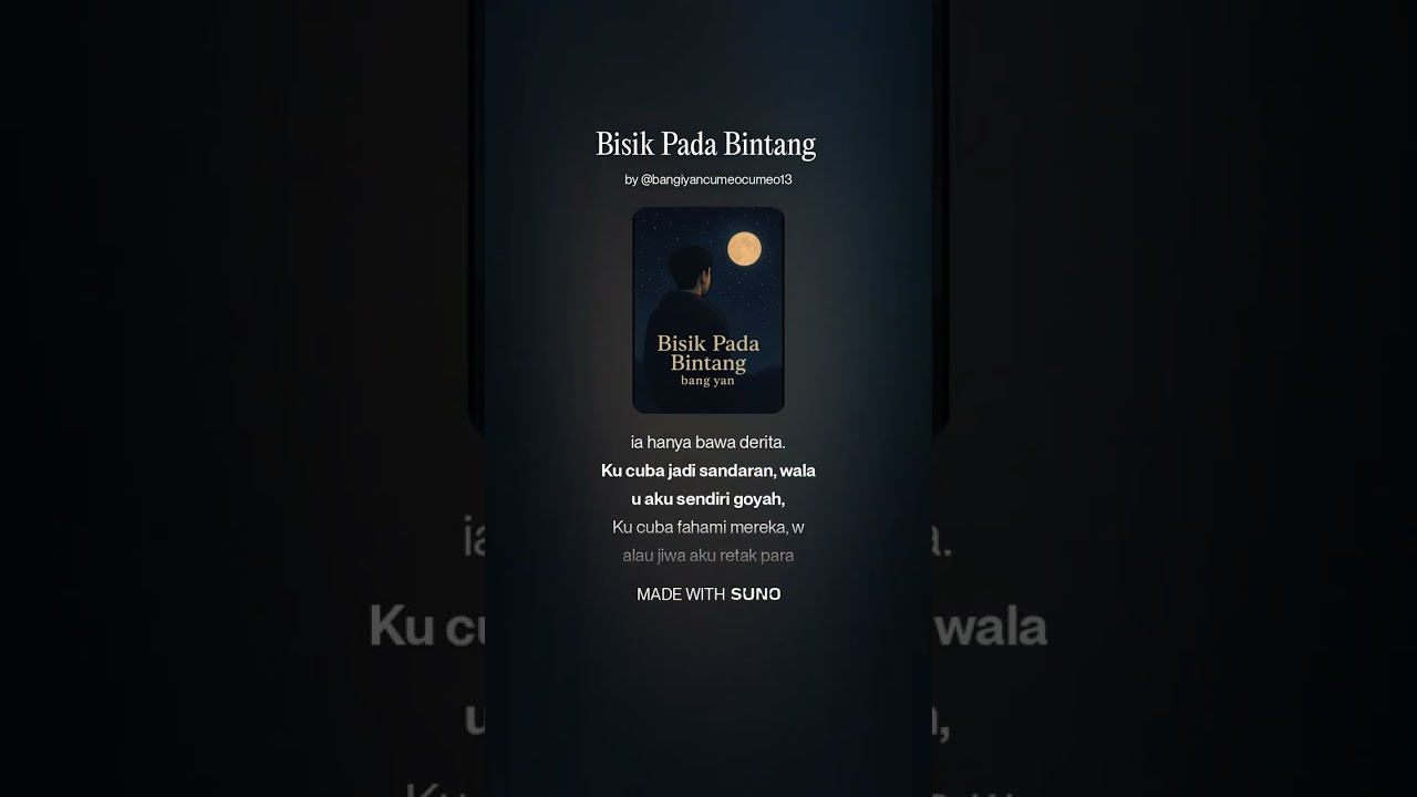 Bisik Pada Bintang #musiktiktokviral  #fypシ゚viral #slowrap #sadsong #luahanhati 