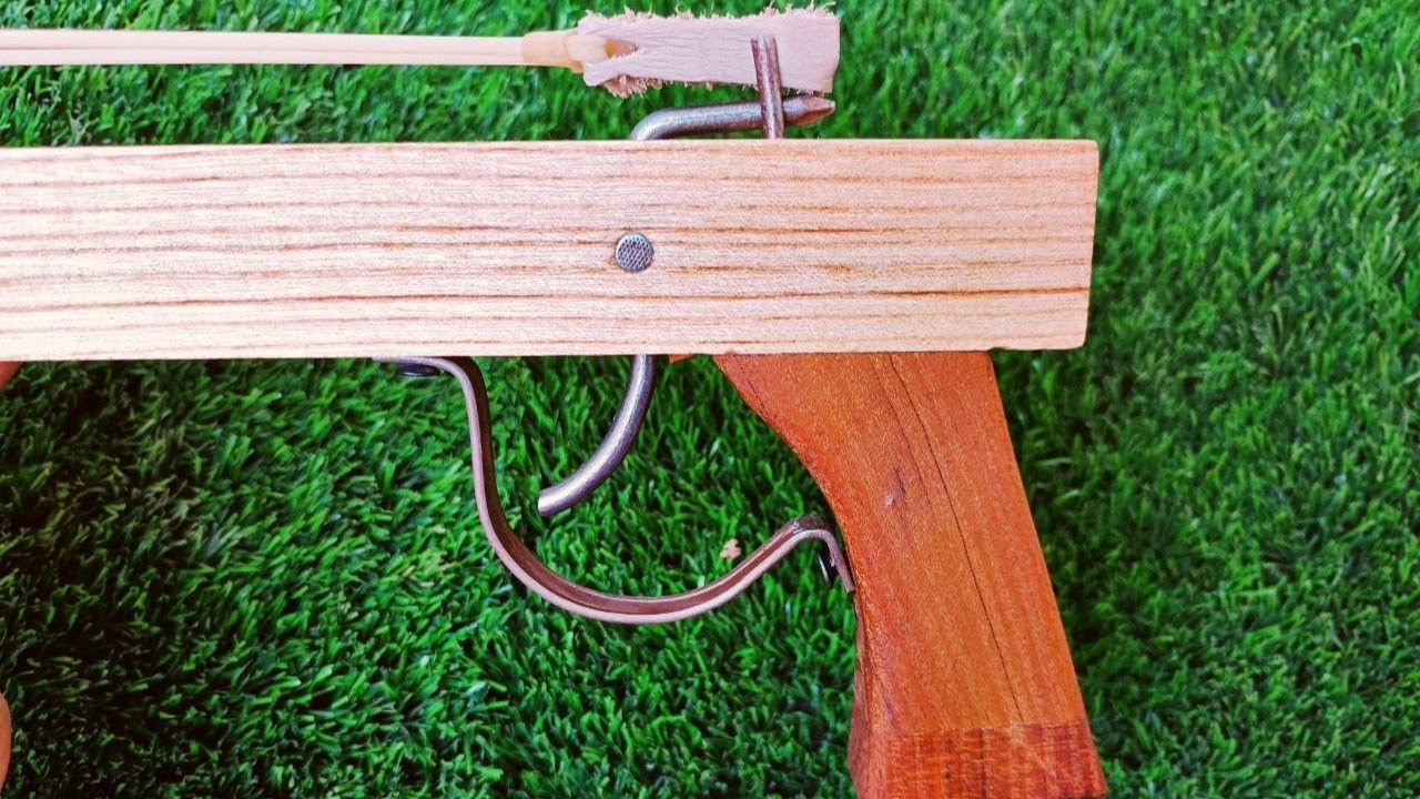 Make a slingshot trigger with nails | Power of Wooden Slingshot