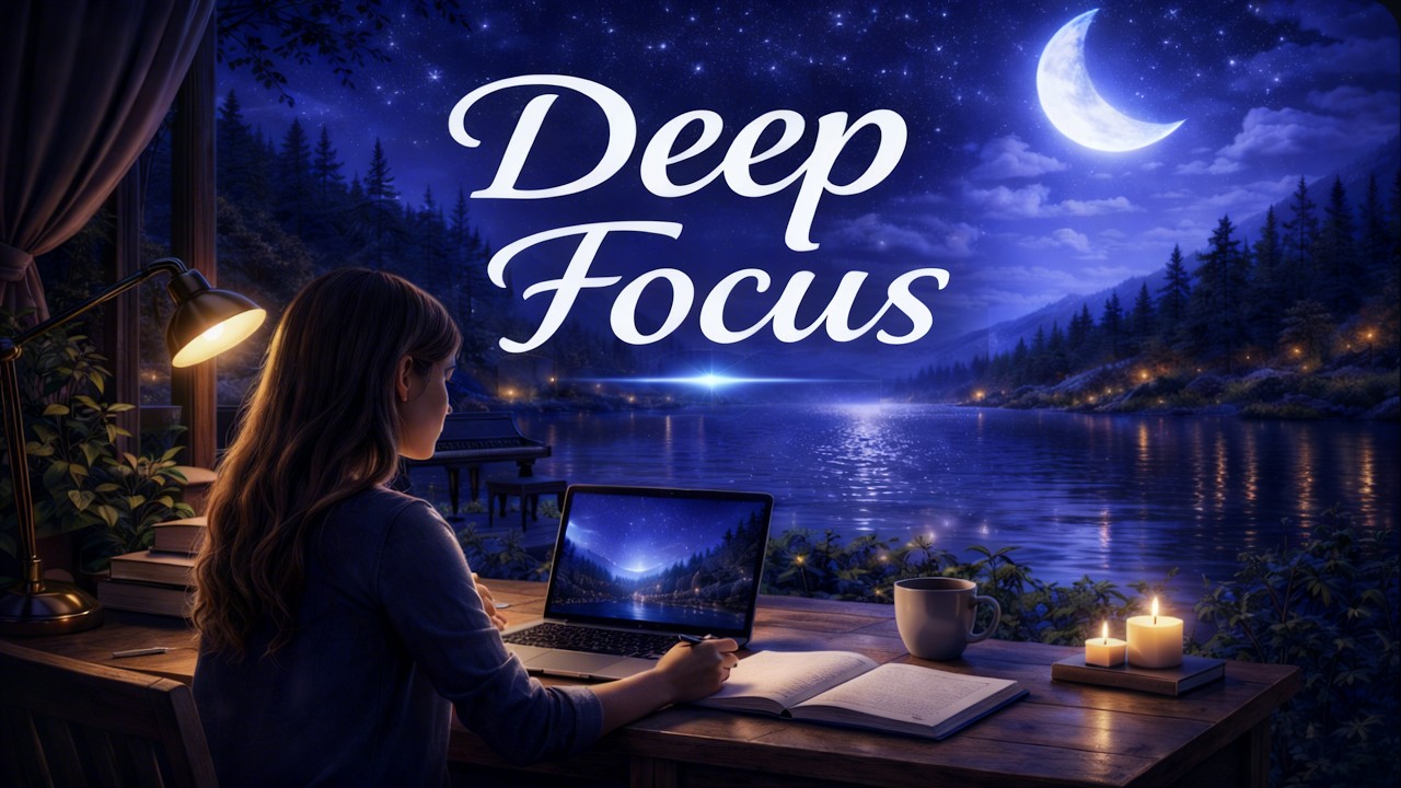 Study Music for Concentration - Calm Piano & Ambient Sounds