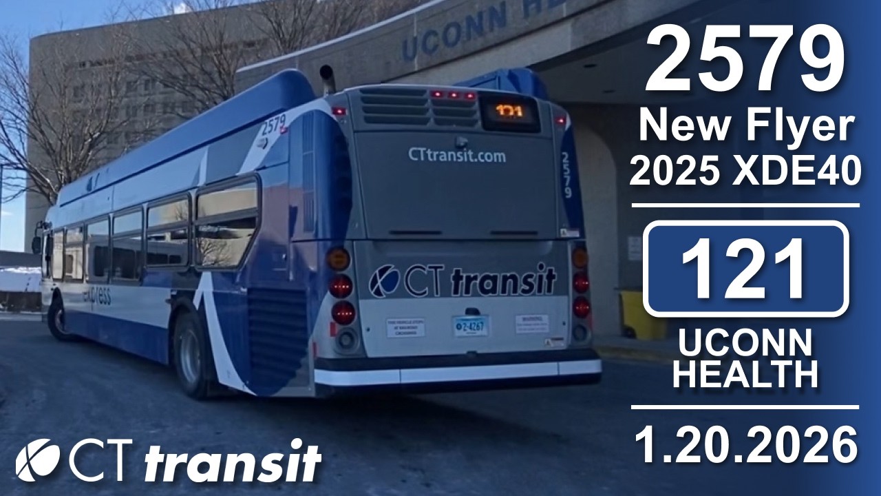 Bus Ride | CTtransit • #2579 2025 New Flyer XDE40 • 121 to UCONN Health
