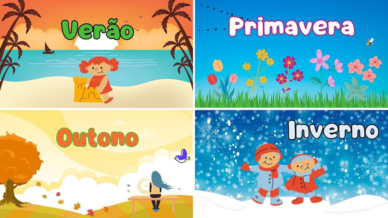 As 4 Estações do Ano | Educação Infantil |  Primavera Verão Outono Inverno | Historinha Infantil