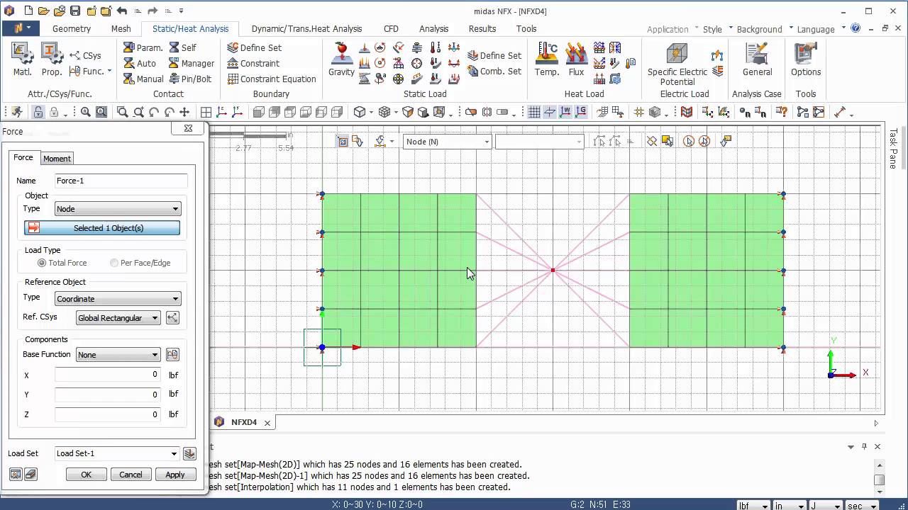 Connect 2 plates with RBE3 Elements (Interpolation)