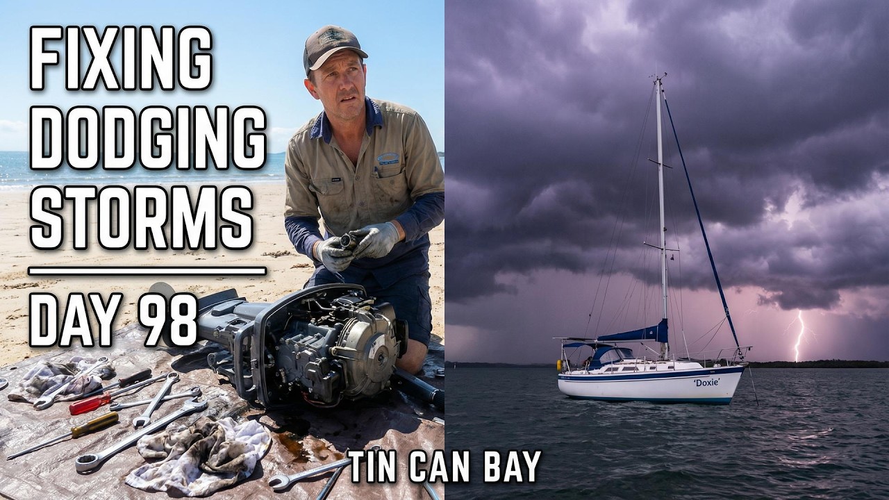Fixing the Outboard & Watching Storm Cells Roll In